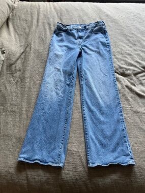 J.Crew 90s Full Length Slim Wide Leg Jeans Size 29 Light Wash